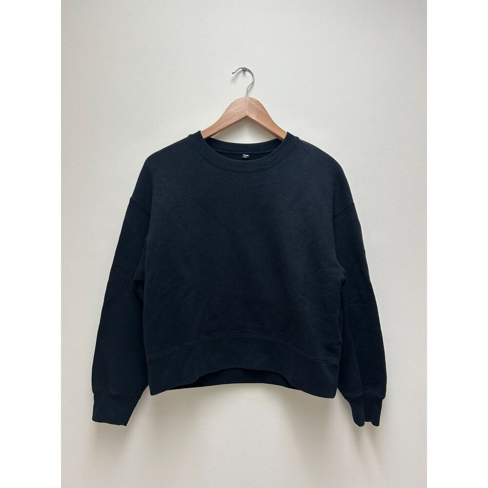 Uniqlo Black Simple Staple Black Sweatshirt size S